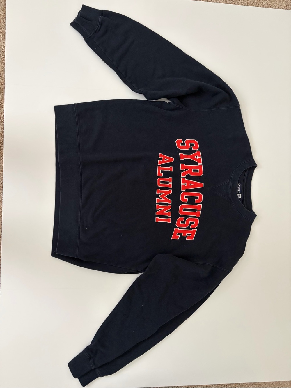 Gear For Sports Navy Crewneck Sweatshirt with Red Syracuse Alumni Lettering